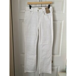 Madewell The Perfect Vintage High Rise Kick Out‎ White Jeans W28T